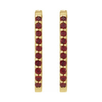 Accented Elongated Hoop Earrings