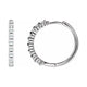 Cabochon Hinged Hoop Earrings