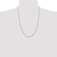 14K White Gold 1.35mm Carded Cable Rope Chain