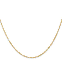 14K 1.35mm Carded Cable Rope Chain