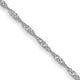 14k White Gold 1mm Carded Singapore Chain