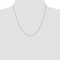 14k White Gold 1mm Carded Singapore Chain
