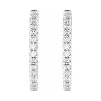 Lab-Grown Diamond Hoop Earrings
