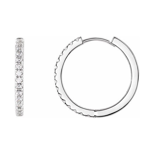Lab-Grown Diamond Hoop Earrings