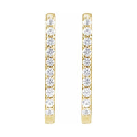 Accented Elongated Hoop Earrings