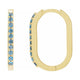 Accented Elongated Hoop Earrings