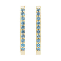 Accented Elongated Hoop Earrings