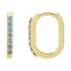 Accented Elongated Hoop Earrings