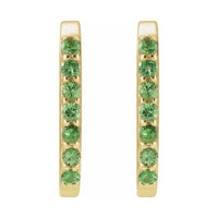 Accented Elongated Hoop Earrings