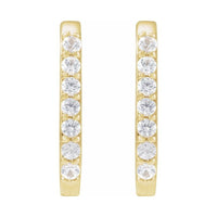 Accented Elongated Hoop Earrings