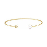Accented Pearl Cuff Bracelet