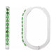 Accented Elongated Hoop Earrings