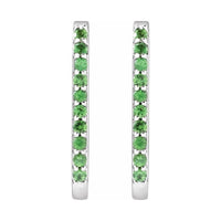 Accented Elongated Hoop Earrings