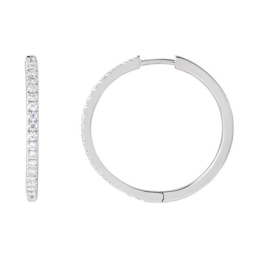 Lab-Grown Diamond Hoop Earrings