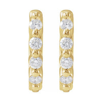 Accented Hinged Hoop Earrings