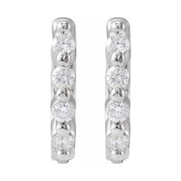 Accented Hinged Hoop Earrings