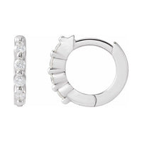 Accented Hinged Hoop Earrings