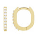 Accented Elongated Hoop Earring