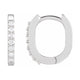 Accented Elongated Hoop Earring