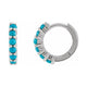Cabochon Hinged Hoop Earrings