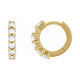 Cabochon Hinged Hoop Earrings
