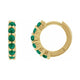 Cabochon Hinged Hoop Earrings