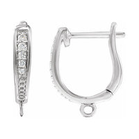 Accented Hinged Hoop Earring Top