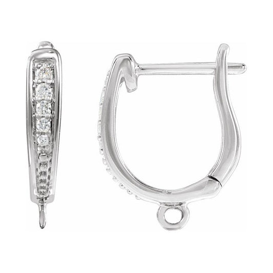 Accented Hinged Hoop Earring Top