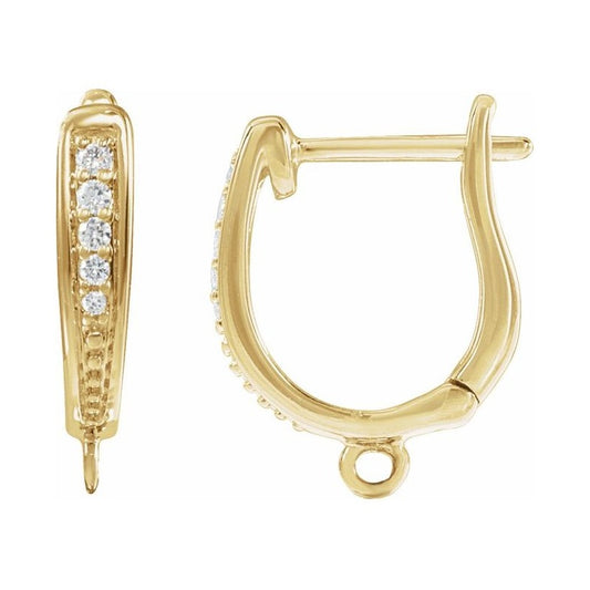 Accented Hinged Hoop Earring Top