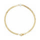 Bezel-Set Solitaire Curb Link Bracelet