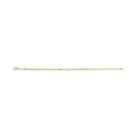 Bezel-Set Solitaire Curb Link Bracelet