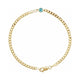 Bezel-Set Solitaire Curb Link Bracelet