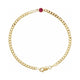 Bezel-Set Solitaire Curb Link Bracelet