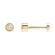 Round Bezel-Set Earrings