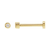 Round Bezel-Set Earrings