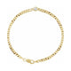 Bezel-Set Solitaire Curb Link Bracelet