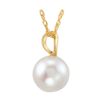 Solitaire Pearl Necklace