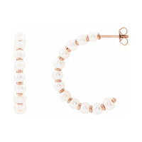 Pearl Hoop Earrings