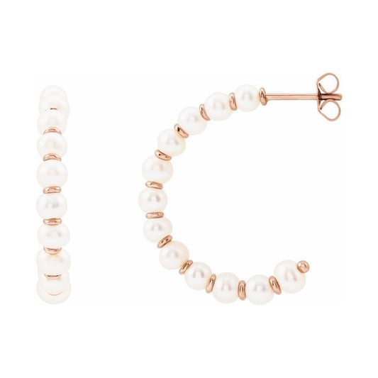 Pearl Hoop Earrings
