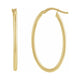 Elongated Oval Tube Hoop Earrings