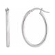 Elongated Oval Tube Hoop Earrings