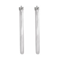 Elongated Oval Tube Hoop Earrings