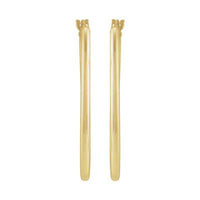 Elongated Oval Tube Hoop Earrings