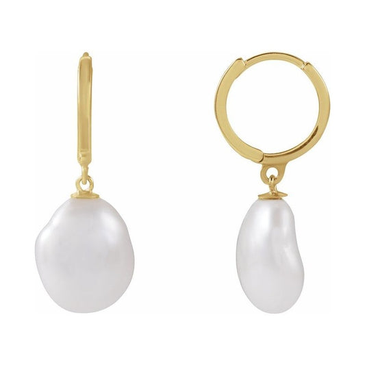 Pearl Hoop Earrings