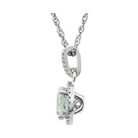 Halo-Style Birthstone Necklace