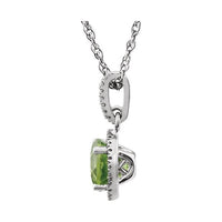 Halo-Style Birthstone Necklace