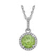 Halo-Style Birthstone Necklace