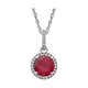 Halo-Style Birthstone Necklace