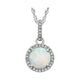 Halo-Style Birthstone Necklace