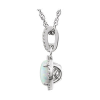 Halo-Style Birthstone Necklace